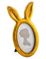 Small Antique Gold Rabbit Ears Photo Frame