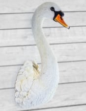 Large White Swan Wall Head