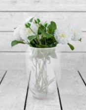 Clear Glass Deco Face Vase