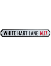 Antiqued Wooden "White Hart Lane N17" Road Sign