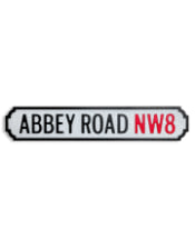 Antiqued Wooden "Abbey Road NW8" Road Sign