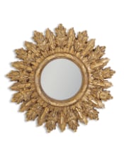 Antiqued Gold Ornate Framed Small Mirror