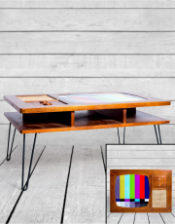 Solid Wood Retro Television Coffee Table