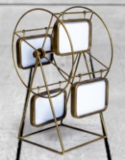 Gold Metal Ferris Wheel Multi Photo Frame