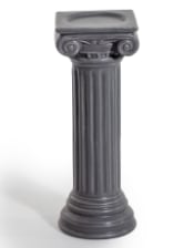 Matt Grey Large Ionic Column Ceramic Candle Holder