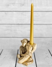 Antique Gold Monkey with Banana Candle Holder