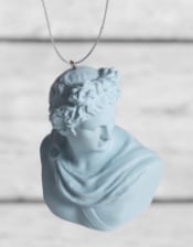 Blue Apollo Bust Hanging Decoration (to be bought in qtys of 4) (PROMO)