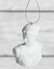 White Artemis Bust Hanging Decoration (to be bought in qtys of 4) (PROMO)