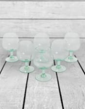 Set of 6 Recycled Glass Gin Goblets