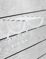 Polished Aluminium Luggage Rack with Coat Hooks