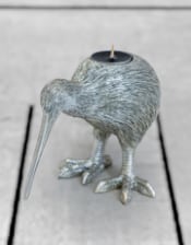 Silver Kiwi Bird Tealight Holder 