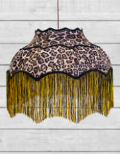 Large Animal Print Frilled Lamp Shade (Use As Pendant or Shade)