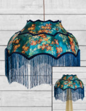 Large Floral Design Frilled Lamp Shade (Use As Pendant or Shade)