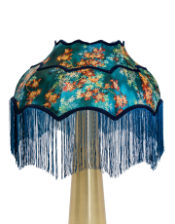 Large Floral Design Frilled Lamp Shade (Use As Pendant or Shade)