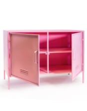 Pink Metal Large Side Cabinet