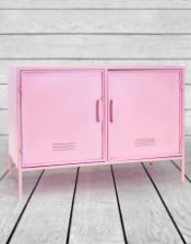 Pink Metal Large Side Cabinet