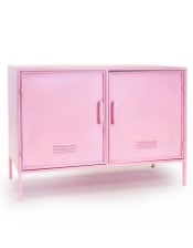 Pink Metal Large Side Cabinet