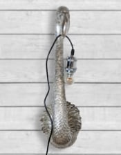 Antique Silver Flamingo Head Wall Lamp