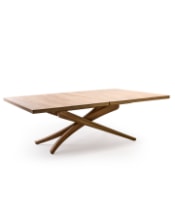 Oak Finish Extendable Transformer Table (Dining/Coffee Table)