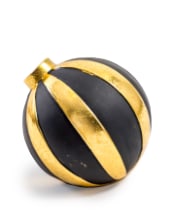 Black & Gold Decorative Bauble Ornament (to be bought in qtys of 2)