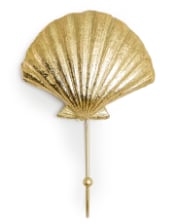 Gold Sea Shell Coat Hook (to be bought in qtys of 8)