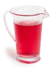 Ribbed Glass Serving Jug