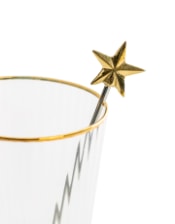 Set of 4 Gold Star Drinks Stirrers