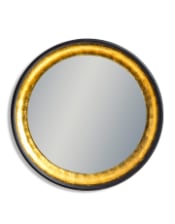 Limehouse Black & Gold Round Wall Mirror