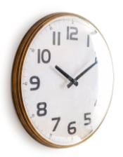 Vintage Station Wall Clock with Convex Glass