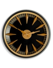 Black & Antique Gold California Wall Clock