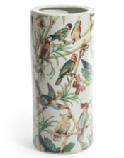 Ceramic Amazonian Birds Umbrella Stand