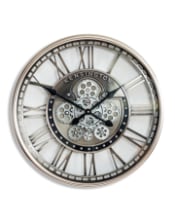 Brushed Antique Silver Kensington Wall Clock