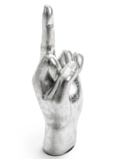 Silver Middle Finger Hand Figure