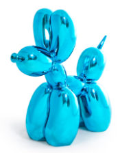 Large Electro Blue Dog Figure