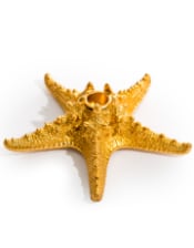 Antique Gold Starfish Candle Holder