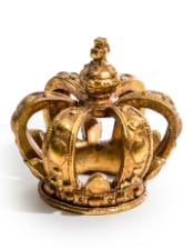 Antique Gold Regal Crown Ornament