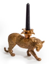 Prowling Leopard Candle Holder