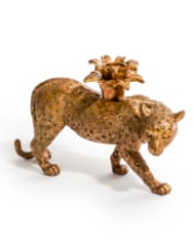 Prowling Leopard Candle Holder