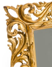 Antiqued Gold Ornate Rectangular Mirror