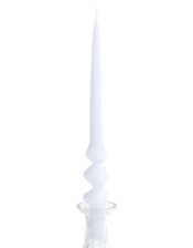 White 29cm Hand Turned Taper Candle