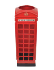 Cast Aluminium Red Telephone Box Umbrella Stand