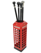 Cast Aluminium Red Telephone Box Umbrella Stand