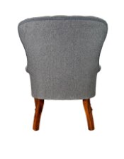 Pewter Herringbone Button Back Occasional Chair - Hand Made in the UK