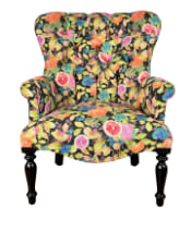 Citrus Fruit Button Back Occasional Chair - Hand Made in the UK