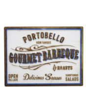 Large Gold Framed "Portobello Gourmet" Wall Sign