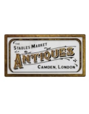 Large Gold Framed "Stables Market" Wall Sign