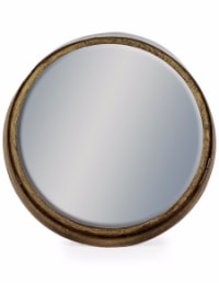 Medium Black and Bronze Deep Framed Cylinder Mirror