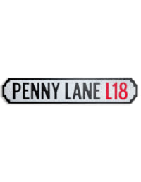 Antiqued Wooden "Penny Lane L18" Road Sign