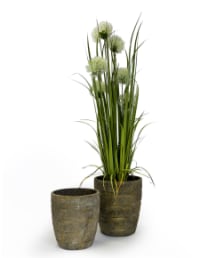 Antiqued Gold Eco S/2 Garden Planters