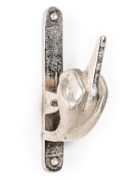 Raw Nickel Middle Finger Hand Door Knocker (to be bought in qtys of 2)